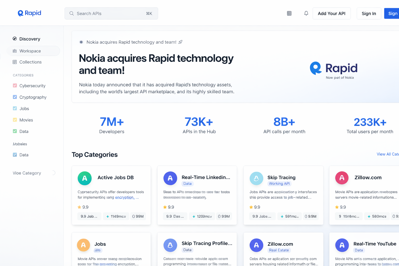 Rapid API Hub Clone - Background